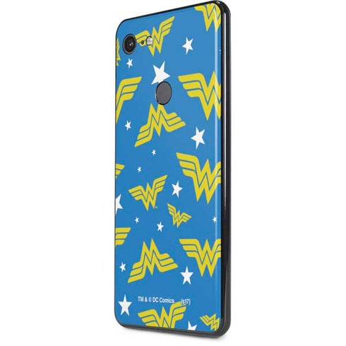 DC Comics Wonder Woman Logo Pattern Google Pixel 3 XL Skin